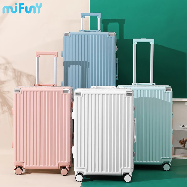 MIERSPORT Travel Suitcase Aluminum Frame Universal Wheel Rolling Luggage Bag