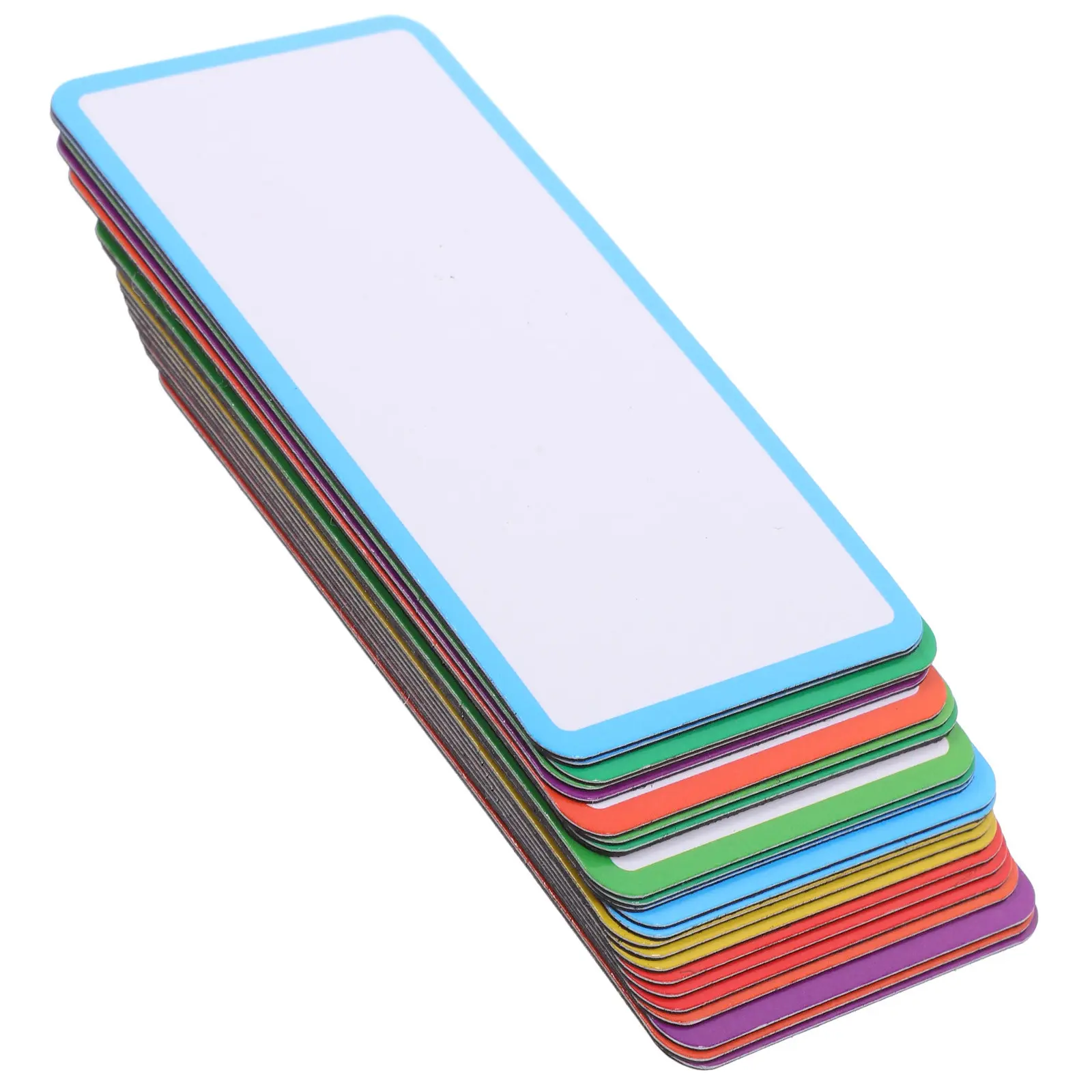 24Pcs 자기 건조 지우기 이름표 재사용 가능한 쓰기 가능 자기 라벨 사무실 교실 화이트 보드 사용을위한 냉장고 태그