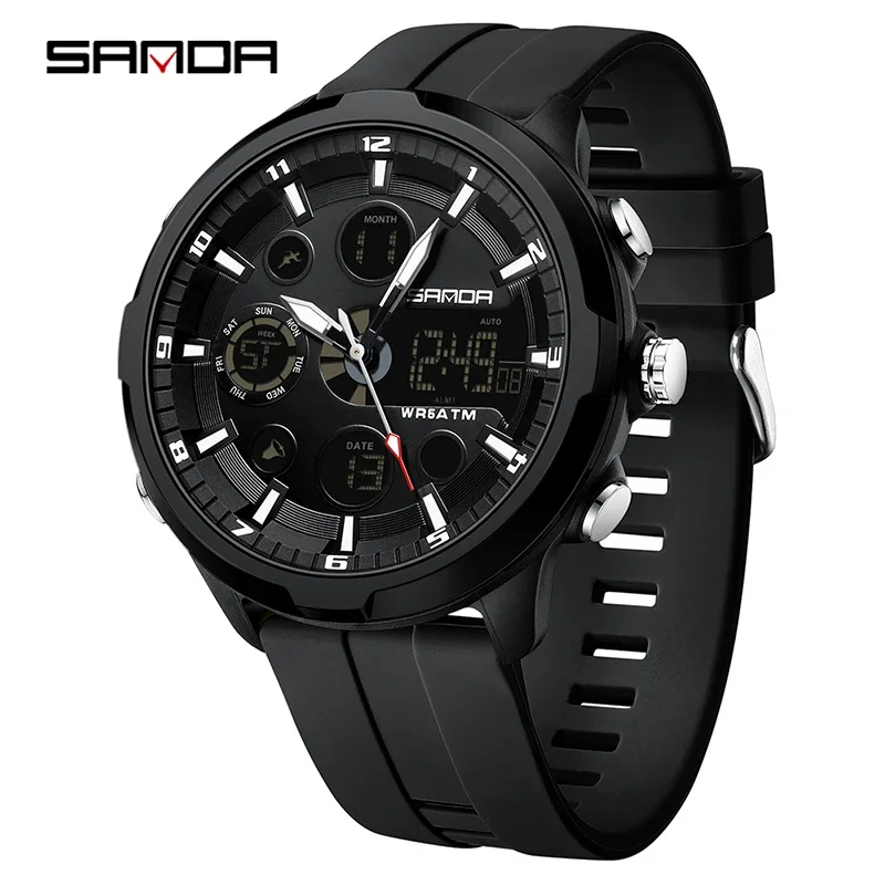 SANDA 9053 G Sports Military Men's Watches Luxury Digital Watch