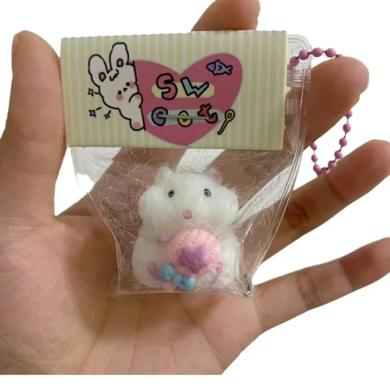 Kawaii Cute Hamster Mini Squeeze Toys for Children Adult Stress Relieving Small Pendant Slow Rebound  Squishies Fidget Toys 4