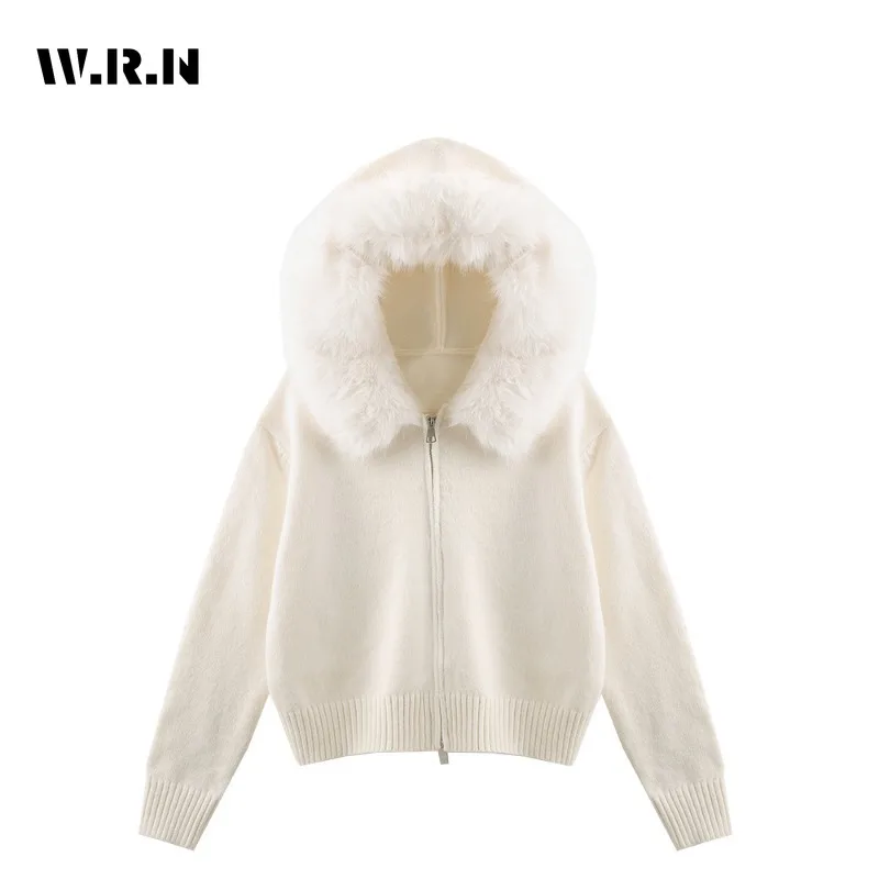 Women Old Money Long Sleeve Full Zip Cardigan Sweater Shoujo Cuddly Hoodies Knitwear 2000s Aesthetic Korean Pop Winter 2025 2