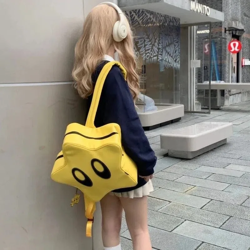 Big Eyes Star Design Backpack Korean Y2K Cartoon Fashion Student