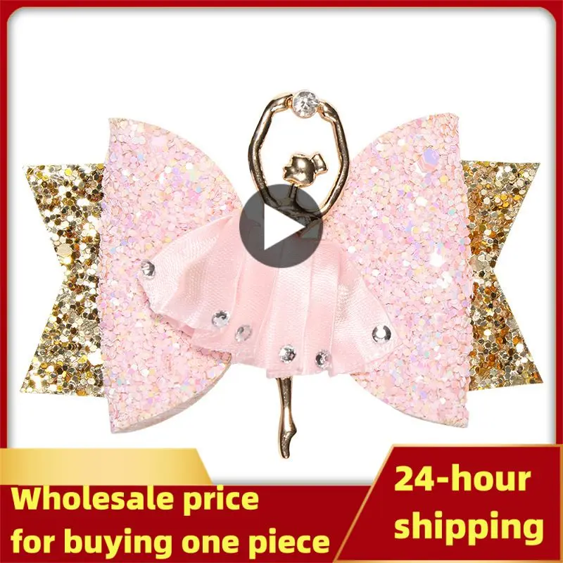 

New Fashion Hairpin Girl Bow Child Hair Clip Handmade Double Layer Shining Glitter Hair Accessories Hairpin Cute Kids Headdress