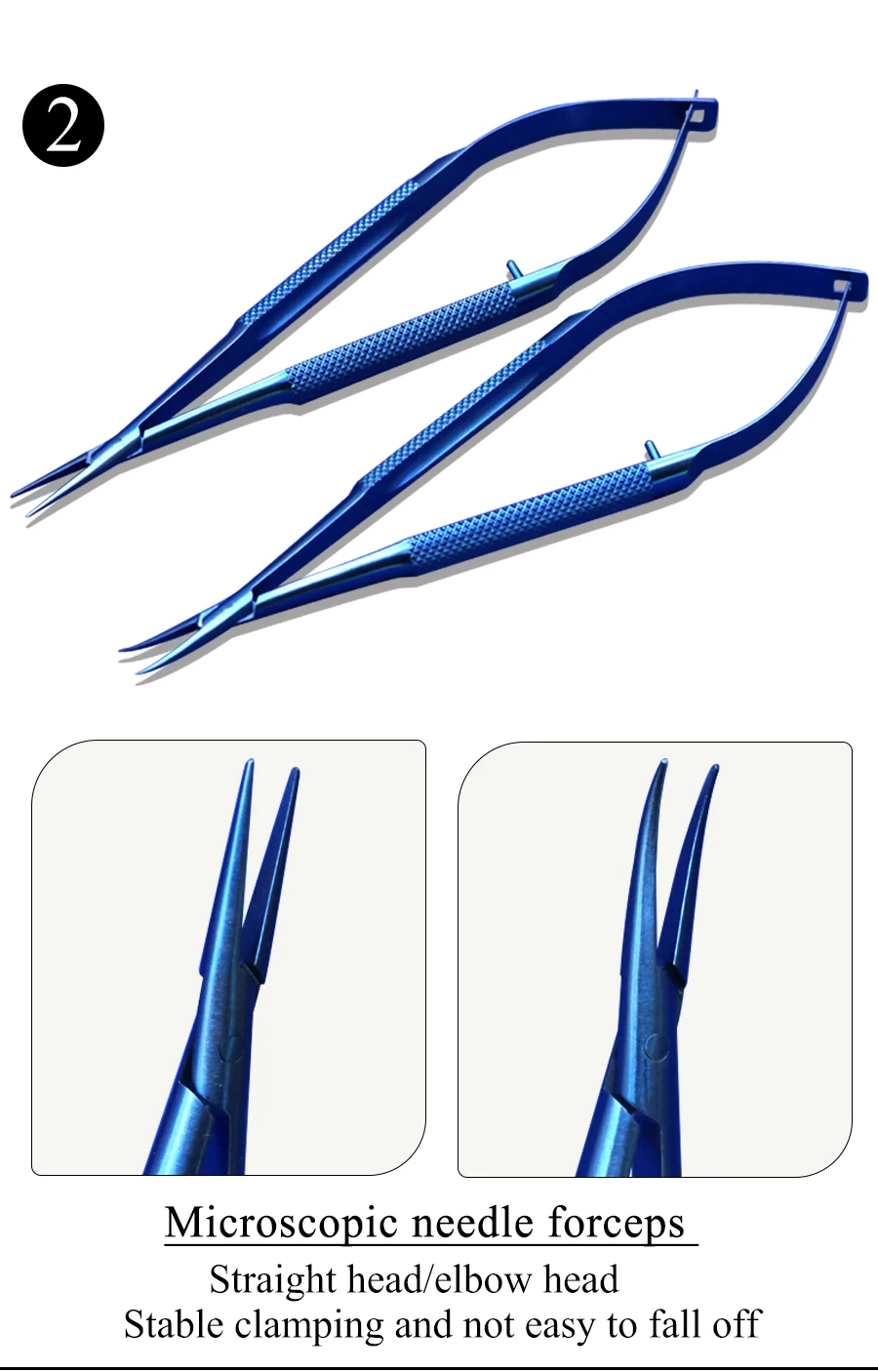 Description Picture 4 of itemSurgical Instruments For Hand Surgery, Titanium Alloy Corneal Scissors, Needle Forceps, Round Handle Forceps, Suture Tools