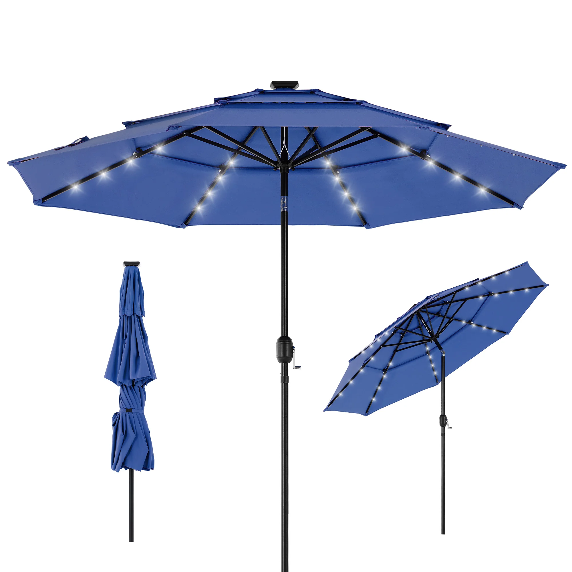 parasol natbelysning