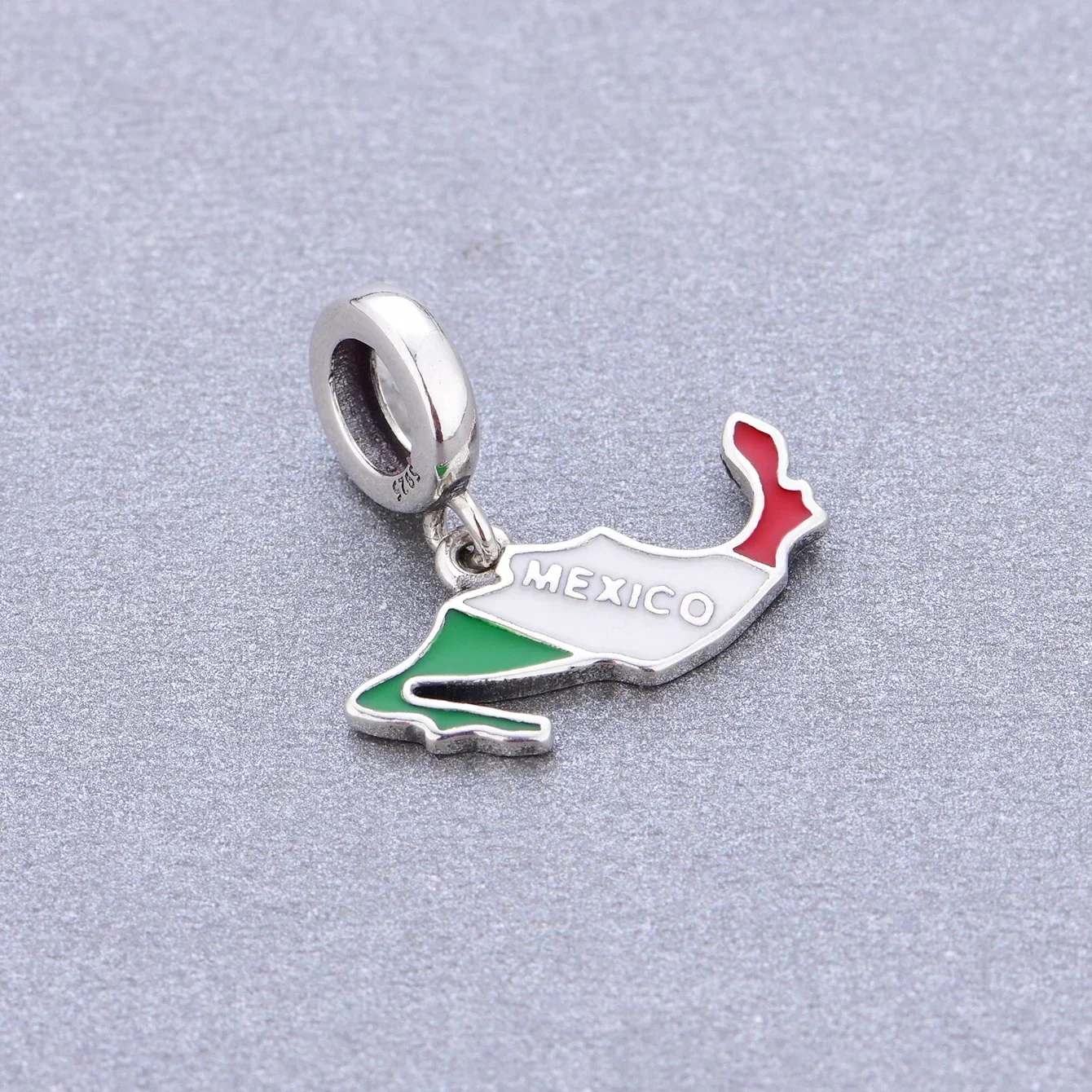 FC Jewelry Fit Original Charm Bracelet 925 Silver COLOMBIA MEXICO NICARAGUA PERU Argentina Flag Bead For Making Women Berloque 5