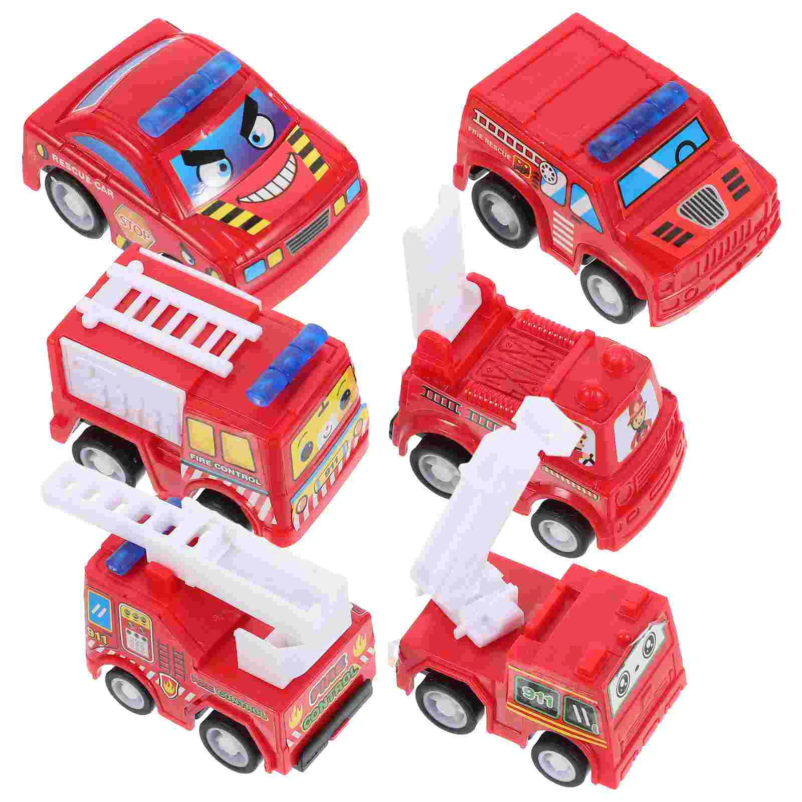 

6 Pcs Inertial Car Toy Mini Engineering Vehicle Pull-back Model Child Childrens Toys