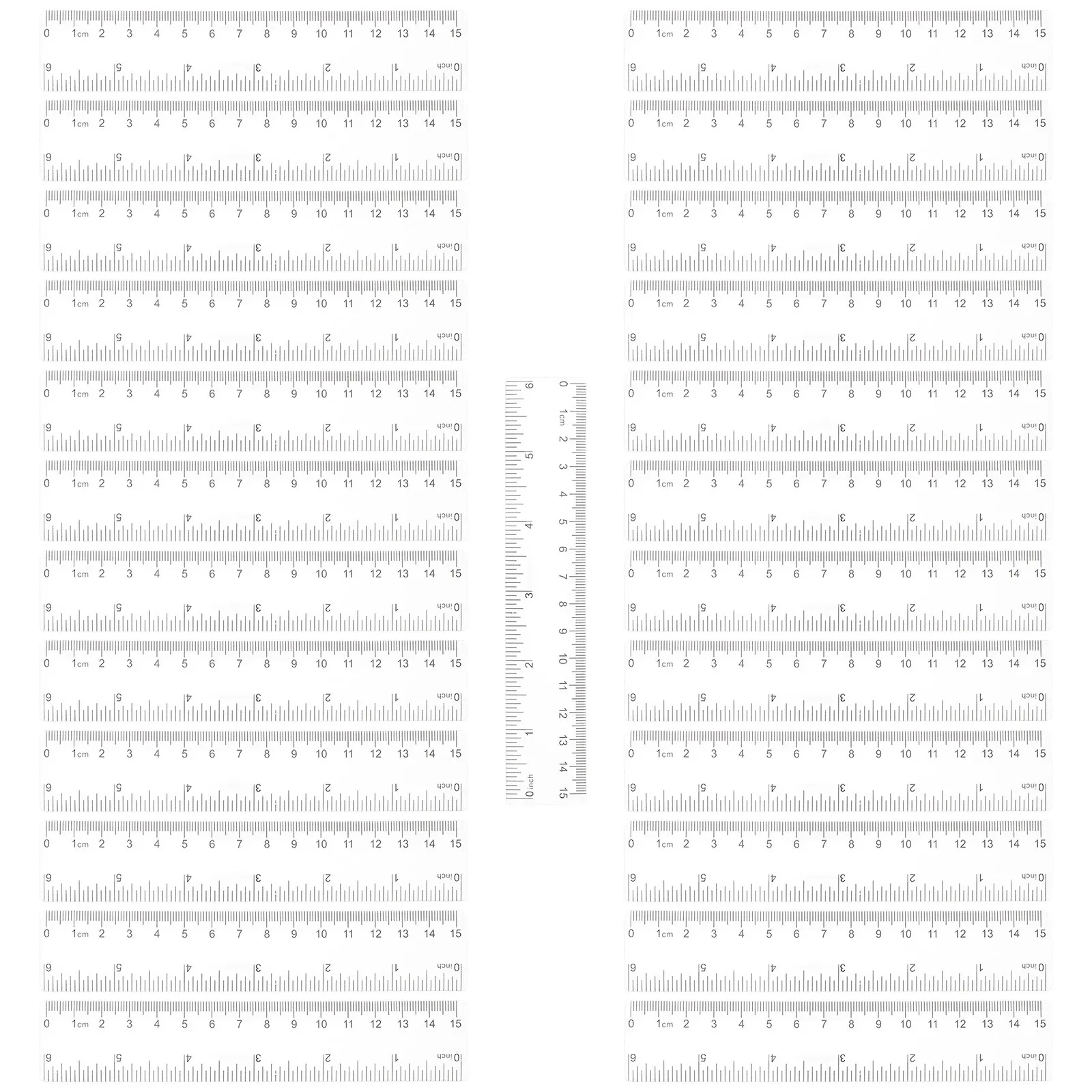 25Pcs 투명 플라스틱 자 정밀 측정 그리기 도구 부드러운 가장자리 피부 자극 없음 학생들을 위한 다목적