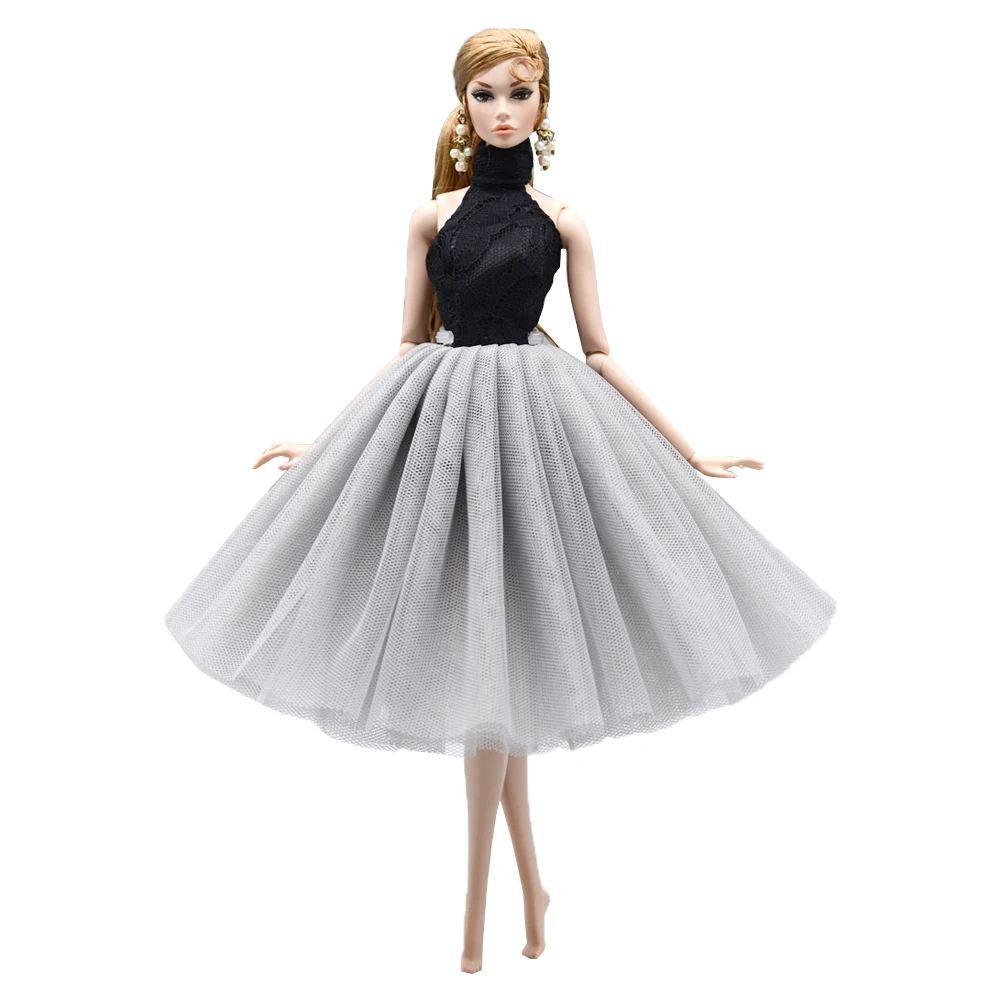 Elegant Lace Doll Outfit Collection - Fashionable Dresses and Accessories