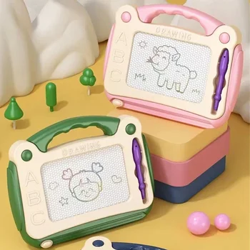 Mini Magnetic Drawing Board Erasable Colorful Writing Pad with One Pen Painting Graffiti Art Educational Preschool Tool Kids Toy 1