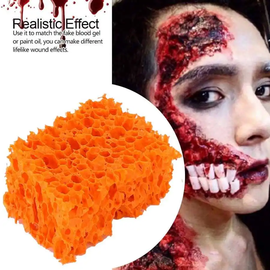 Halloween Makeup Sponge Blood Scar Stubble Effect Wound Makeup Stipple Rubber Sponge Art Shaping Special Effects Tools makeup set makeup kit