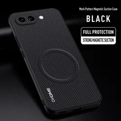 Luxury Car Magnetic Holder Shockproof TPU Silicone Phone Case - Premium Back Cover - Pixel 9A (Black)