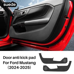 Premium Suede Leather Car Door Protection Pad - Anti - Kick, Carbon Finish Interior Accessory (Suede)