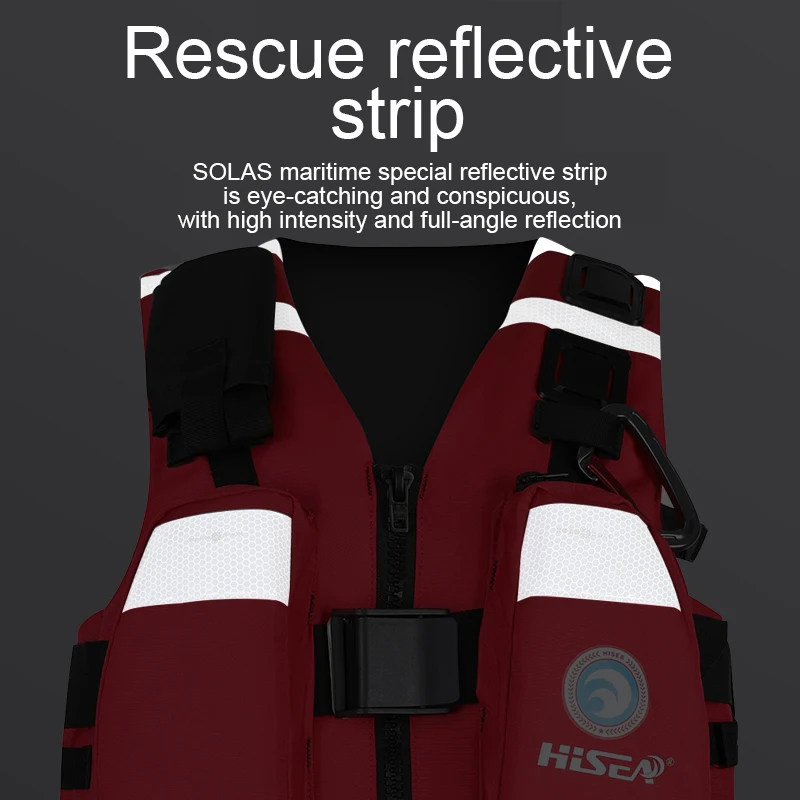 HISEA rescue life jacket thickened fishing vest professional