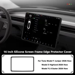 Premium Silicone Screen Protector Frame for 16 - inch Central Control Display (Black 16 - inch)