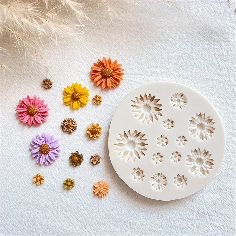 2pcs Flower Silicone Mold Bouquet Casting Mold DIY Decoration Chocolate Sugar Resin Candle 3D Mould Crafts Tools silicone mold