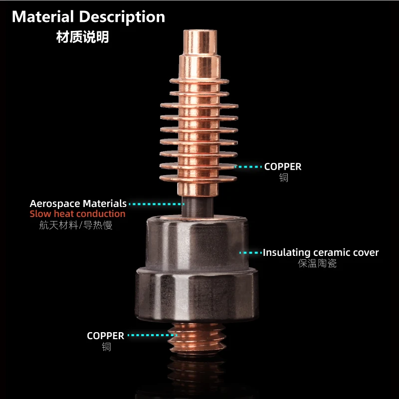 Mellow Crazy Zone v2 Quebra de Calor para Nf-crazy Nf-crazy Plus Nf-crazy Pro Hotend Impressão de Fibra de Carbono Peças de Impressora 3d - Imagem 3