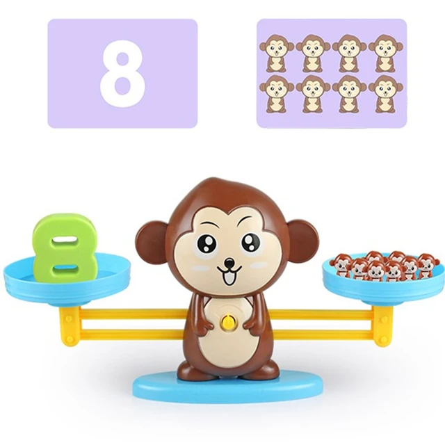 Educational Math Toy Smart Monkey Balance Scale Kids Toy Digital Number Board Game Educational Learning Toys Teaching Material 5