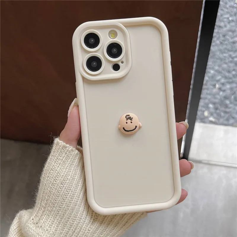 thumbnail image 1 of Bonita funda de teléfono DIY con dibujos animados de Snoopy y Charlie Brown para iPhone 11, 12, 13, 14, 15 Pro Max, X, XS, XR, 8, 7 Plus, mini, suave, 15 Pro Max, 1 of 5
