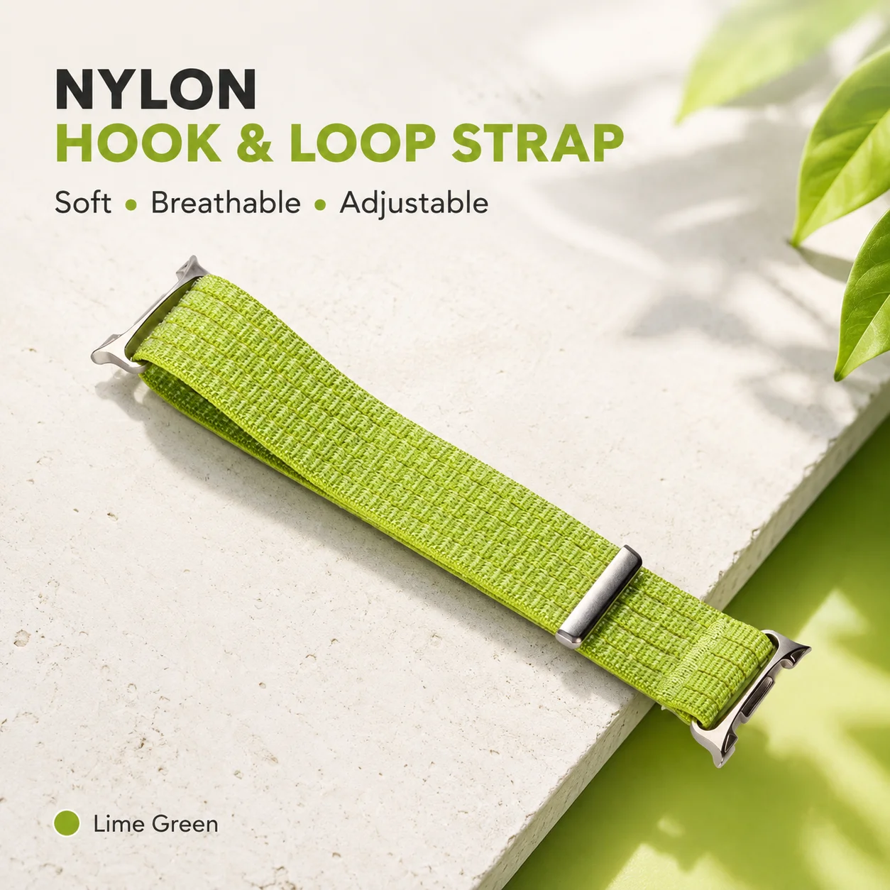 Durable Nylon Hook & Loop Strap Bracelet