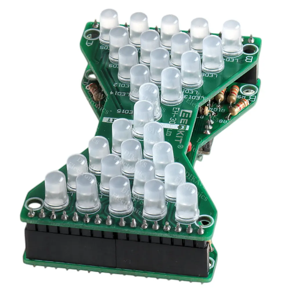 K Elettronico Fai-da-te Orologio Microcontrollore LED K Fai-da-te Parti Di Montaggio E K Di Saldatura Orologio Digale - Foto 9