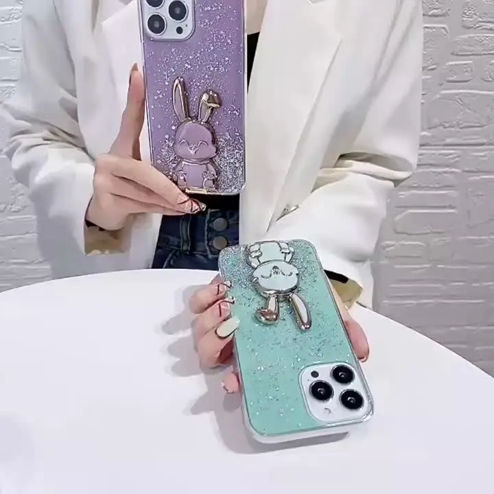 Роскошный милый мягкий чехол-подставка с кроликом для Xiaomi Redmi Note 13 13ProPlus 12 12C 12S 11S 10C