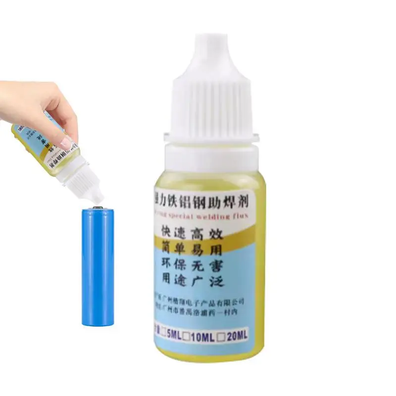 Stainless Steel Flux Soldering 10ml/0.33oz Copper Soldering Flux For Aluminum No Water Cleaning 18650 Battery Soldering Fluid