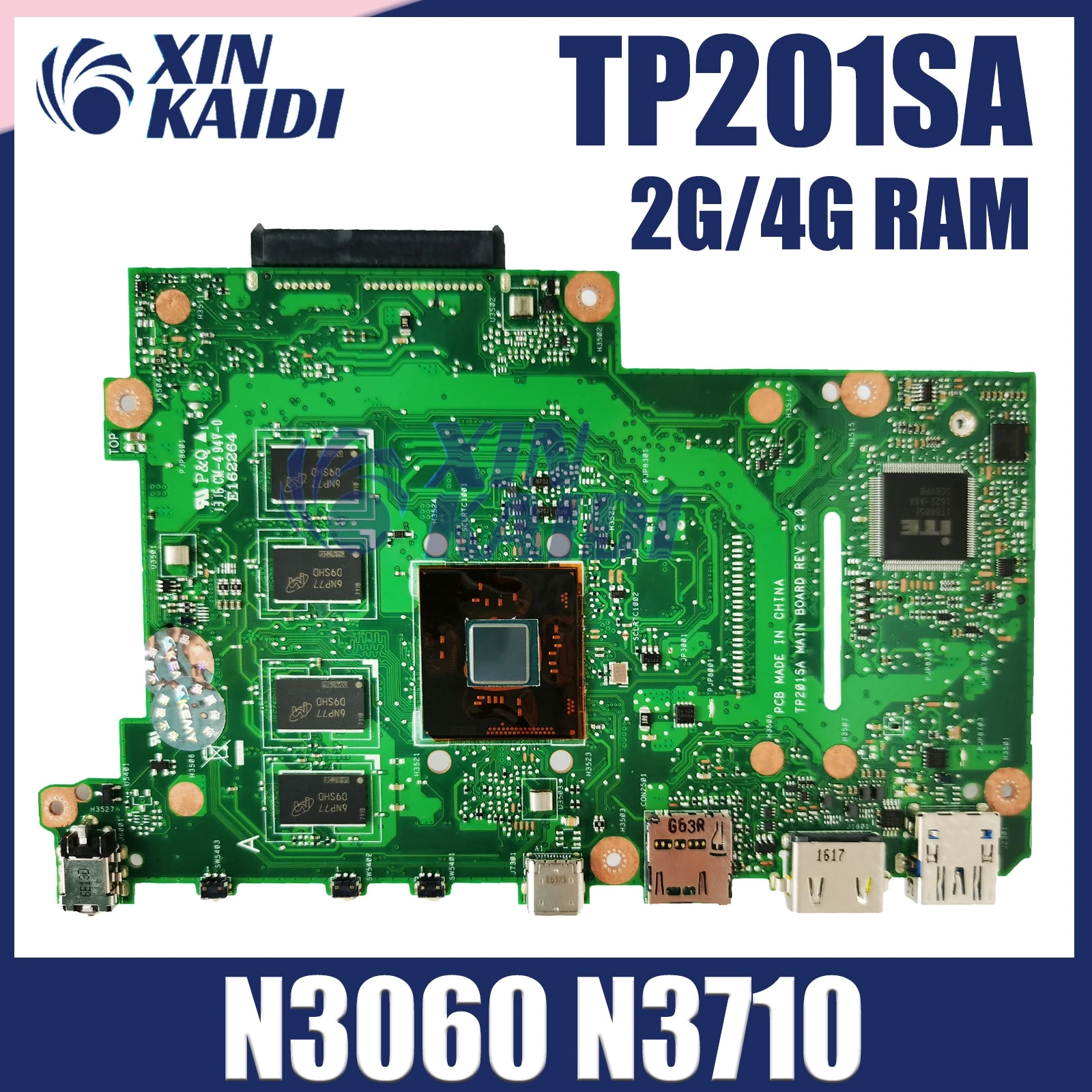 TP201SA Материнская плата ASUS Transformer Book Flip TP201S TP201 Материнская плата ноутбука с N3060 N3710 CPU 4GB-RAM OK 100% тест