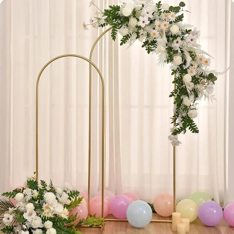 Gold Balloon Arch Stand - Adjustable 4FT to 72FT Wedding Backdrop Frame