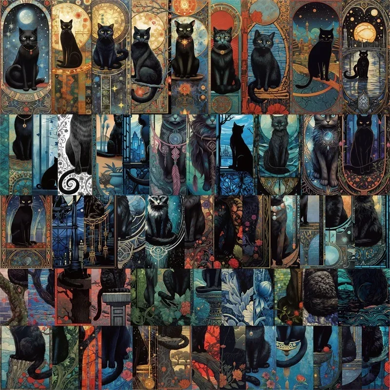 

10/30/50PCS Kawaii moon cat Decoration Scrapbooking Children's PVC Sticker Aesthetic Stationery School Supplies for Kids