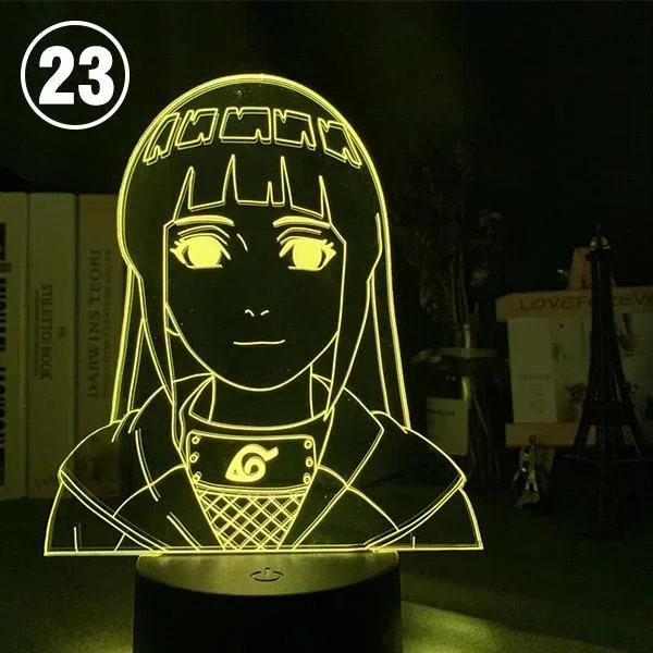 Luces nocturnas de Naruto Uzumaki Uchiha Itachi Sasuke Anime 3D 16 figuras de acción que cambian de color Juguetes Lámpara decorativa de Anime Naruto