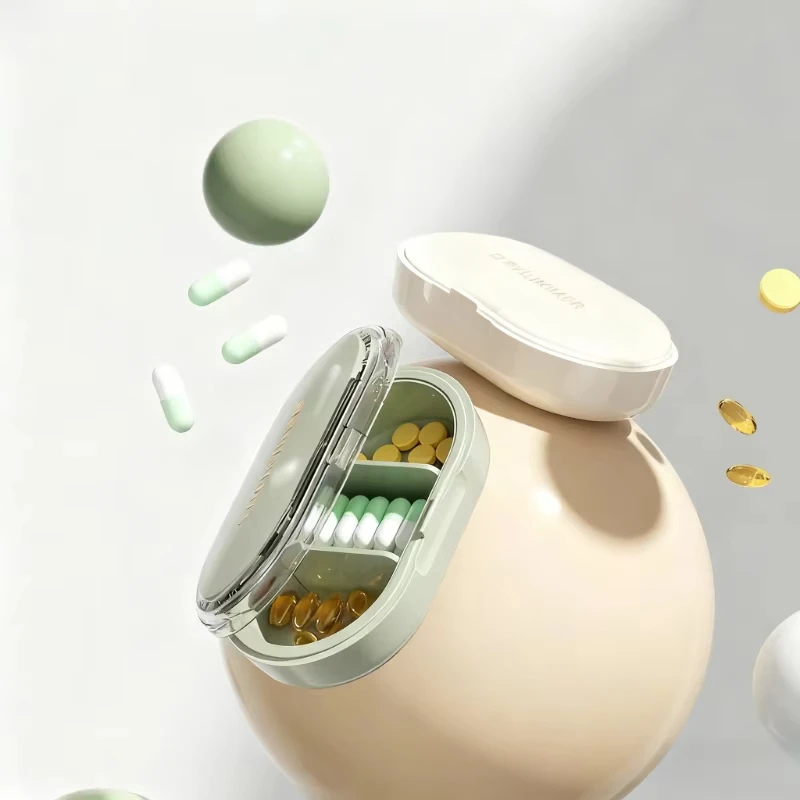 New 3 Compartments Travel Pill Organizer Moisture Proof Small Portable Pill Case Pill Dispenser for Pocket Purse Daily Medicine