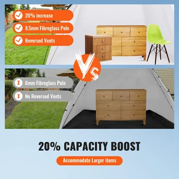 VEVOR Portable Paint Booth Shelter 7.5x5.2x5.2/10x7x6ft Foldable Spray Painting Tent for Furniture Craft Project DIY Hobby Tool 6