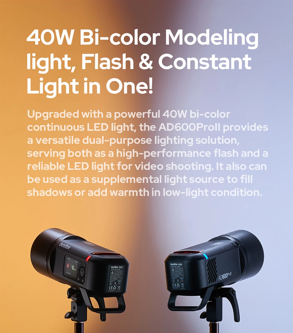 Godox AD200PRO II AD600PRO II All-in-One Outdoor Flash TTL Built-in Li-on Batter