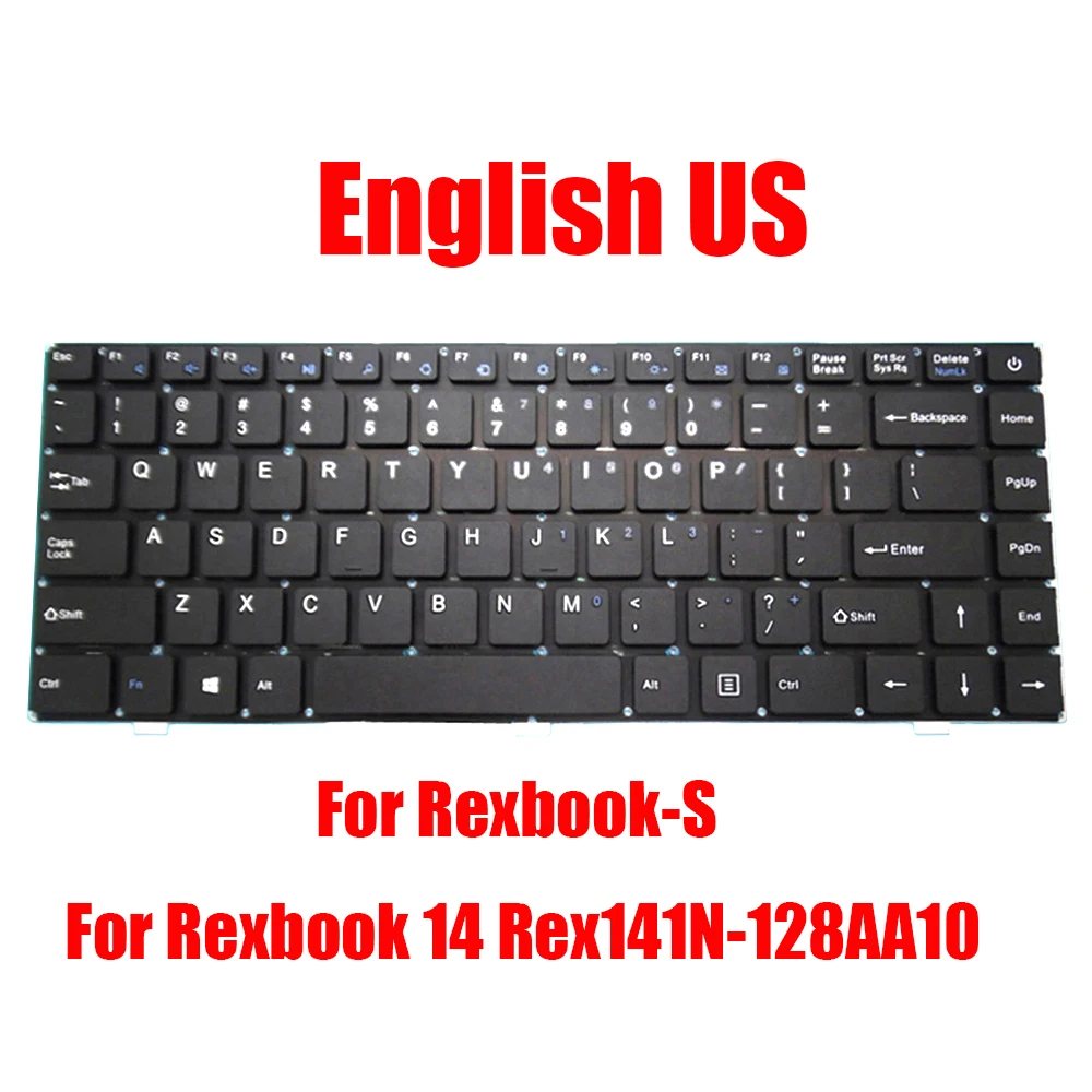 

Laptop Keyboard For Remax For Rexbook 14 Rex141N-128AA10 For Rexbook-S 14 English US Black Without Frame New