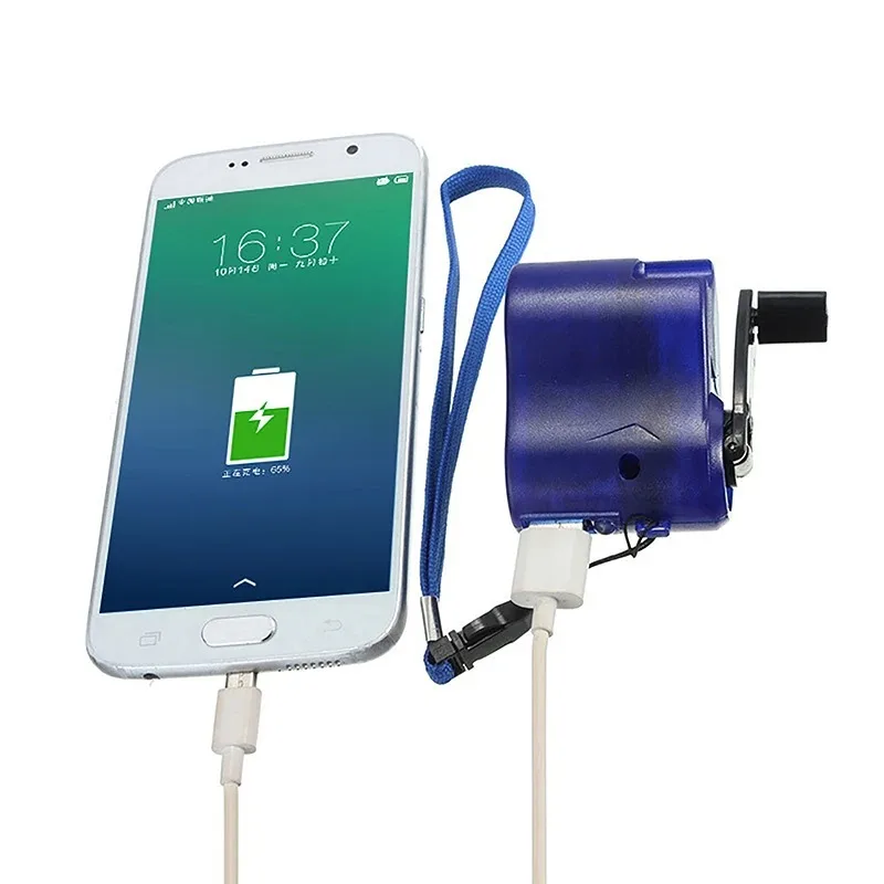 Emergency Outdoor Hand Crank Power Dynamo Emergency Charger 5.5V Travel Charger Outdoor Survival Accessories Hand Crank Charger