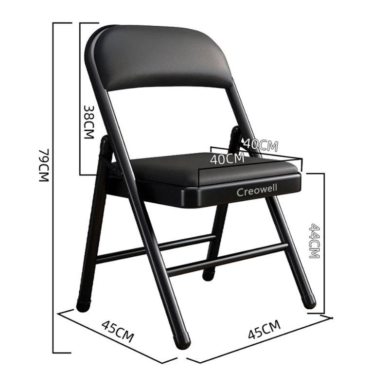 Creowell &trade; Chairs Simple stool, backrest chair, household folding chair, portable office conference chair