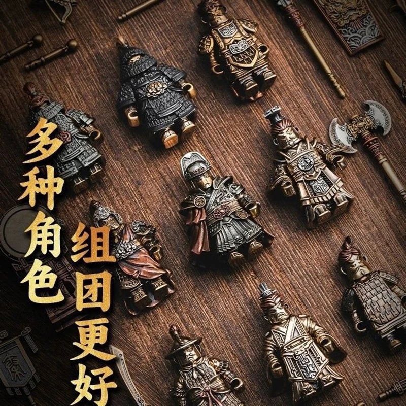 명나라의 황실 경비대 MOC 빌딩 블록(무기 포함) 자석 조인트 브릭 장난감 구리 소재