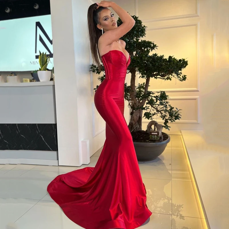 Thinyfull Sexy Prom Abendkleider 2022 Eine Schulter Ärmellose Party Kleid  Rot Bodenlangen Meerjungfrau Cocktail Kleider Plus Größe _ - AliExpress  Mobile