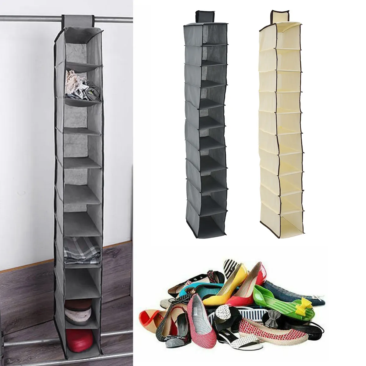 Collapsible Hanging Shoe Rack Organizer