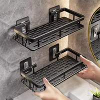 Wall mounted shower shampoo rack bathroom rack towel rack diamond free stand tripod wall hanging corner rectangular stand 1