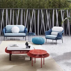 Single Nordic Outdoor Sofa Unique Fancy Individual Loveseat Outdoor Sofa House Lounge Kanepe Hotel Furniture