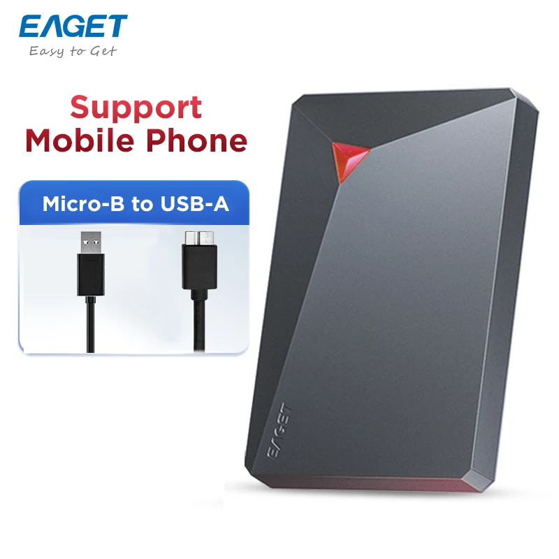 Портативний зовнішній жорсткий диск Eaget G22 5 Гбіт/с 250 ГБ 320 ГБ 500 ГБ 1 ТБ Жорсткий диск USB3.0 Зовнішній жорсткий диск, сумісний для ноутбука ПК PS5