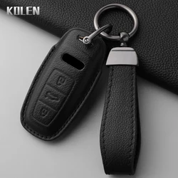 Premium Dermis Leather Car Key Case Cover - Luxurious Keychain Accessory (Black Set3)