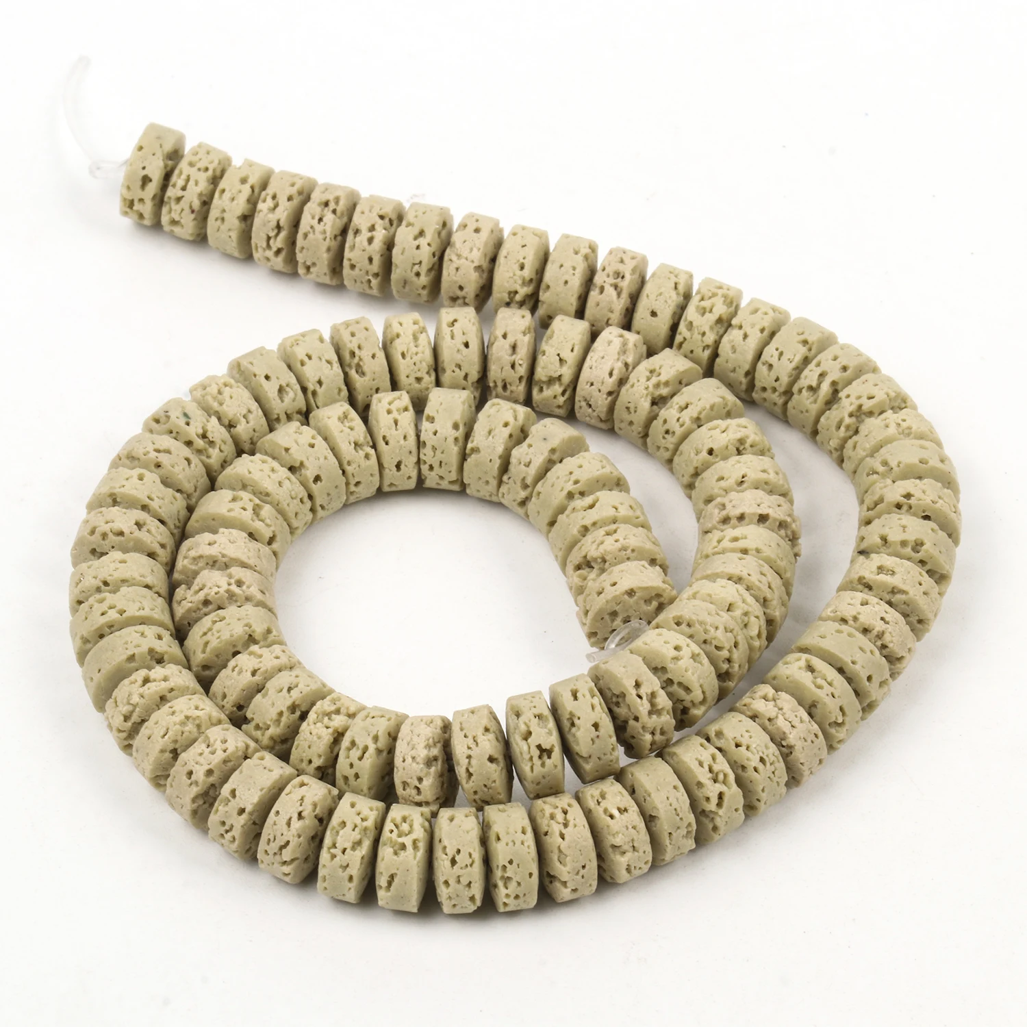 50 Lavastein-Rondellen Zum Basteln – Große Lochperlen, 15-16 Mm, Für Schmuck & Aromatherapie