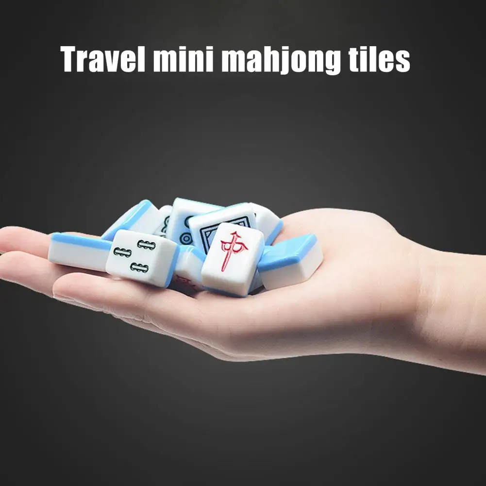 144Pcs/Set Wear-resistant Mini Mahjong 3 Sizes Table Game Portable Recreational Mini Size Mahjong