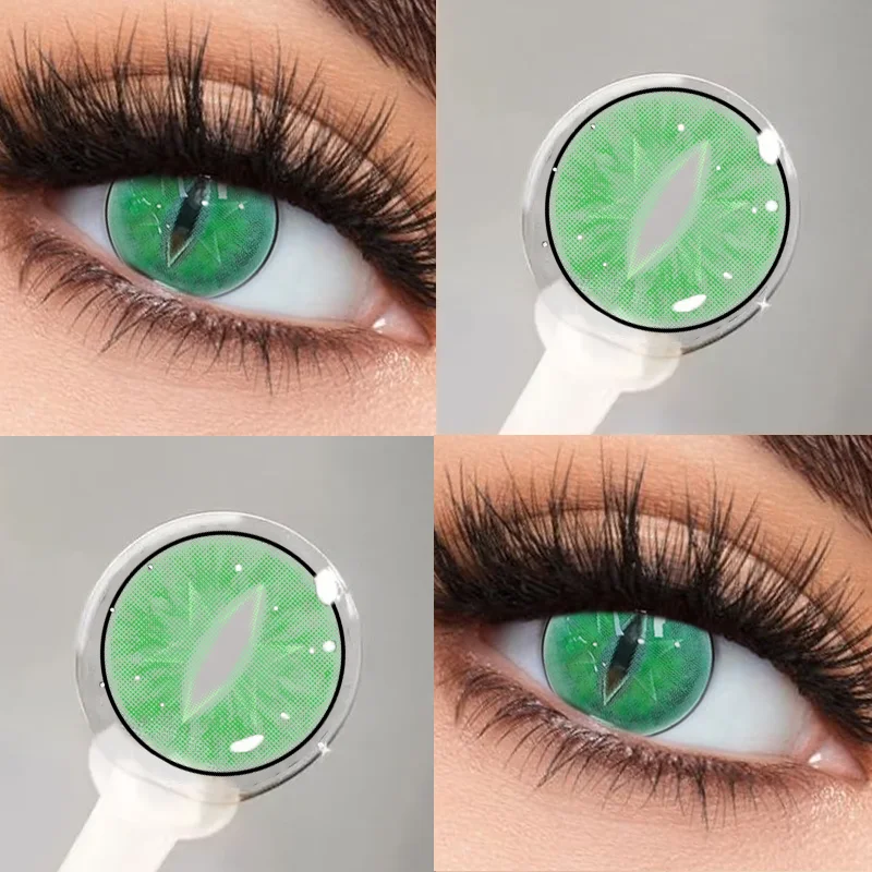 Hot Sale Halloween Cosplay Red & Yellow Colored Contact Lenses