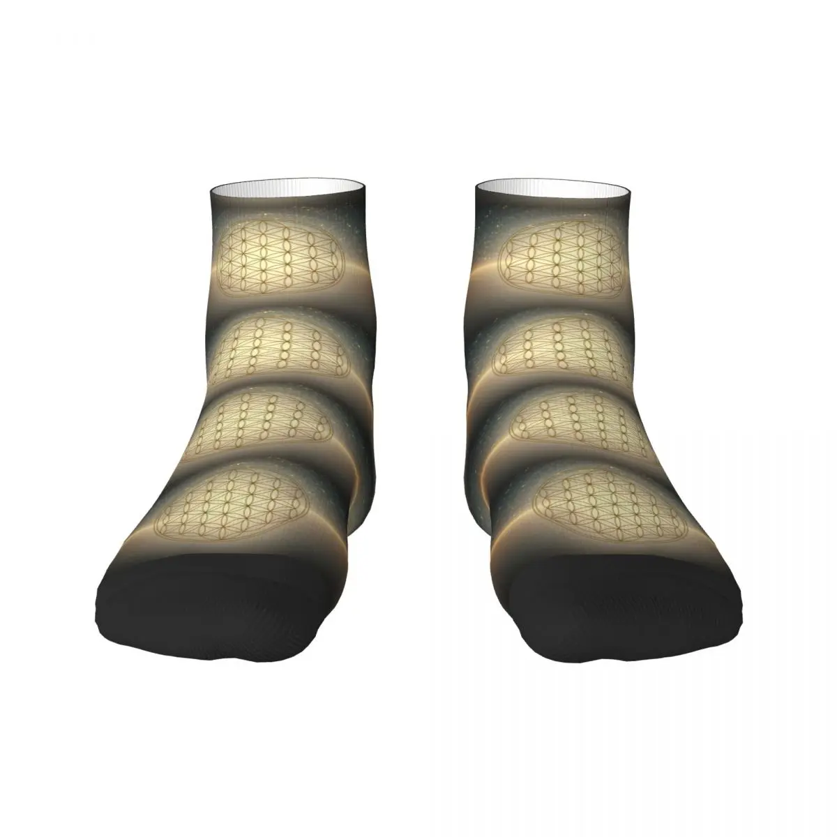 

Носки с цветком жизни Мужские Женские теплые модные геометрические короткие носки с мандалой