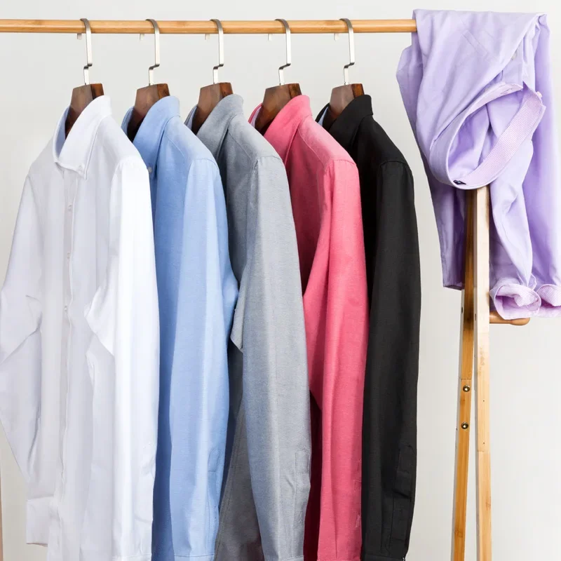 100% cotton oxford long-sleeve shirts men soft single pocket casual tops fashion striped elegant clothes Cotton Shirt Long Sleeve Shirt Men Casual Shirt