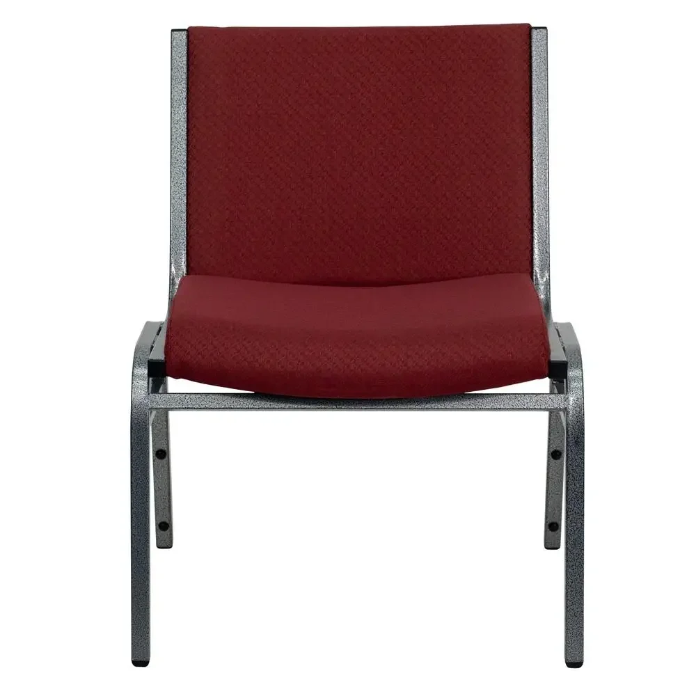 HERCULES Series Big & Tall 1000 lb. Rated Burgundy Fabric Stack Chair Multipurpose Stacking Guest Chair Business or Home Weight 3